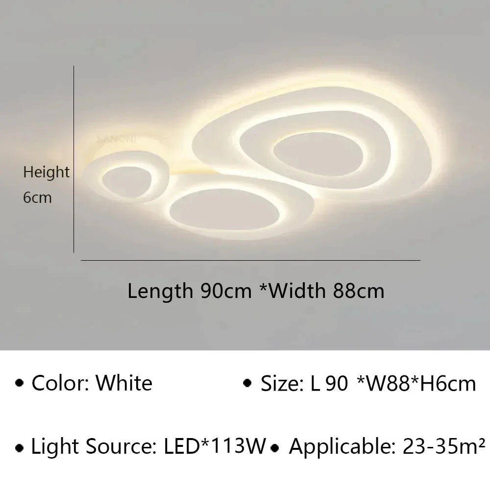 2025 Nordic Living Room Ceiling Lights White for Bedroom Hall Loft Ceiling Lamp Minimalist Decor Indoor Lighting Lusters Fixture