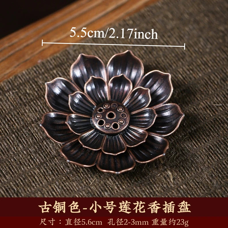 Metal Zen Lotus Buddha Incense Burner Incense Diffuser Incense Stick Holder Censer Buddhist Aromatherapy Use In Office Teahouse